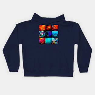 Abstract mathematical collage Kids Hoodie